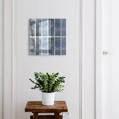 Key box for home Blue tiles in a geometric arrangement