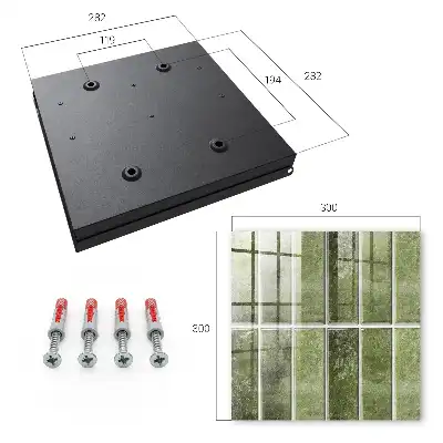 Decorative key box Green tiles in various shades