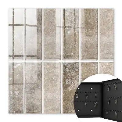 Key cabinet Elegant brown gray tiles