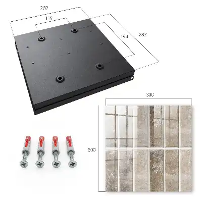 Key cabinet Elegant brown gray tiles