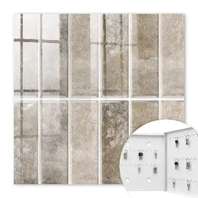 Key cabinet Elegant brown gray tiles