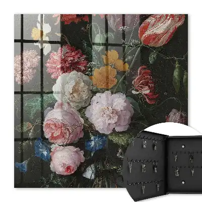 Key cabinet A bouquet of flowers full of life