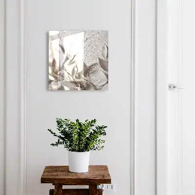 Decorative key box Fabric of leaves in a plain background