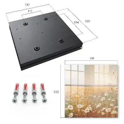 Wall mounted key box The flower meadow of daisies calms down