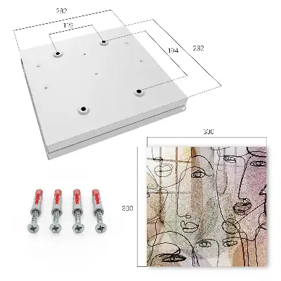 Decorative key box Line art in pastel colors