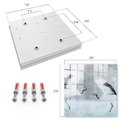 Key box for home Cranes in flight in the fog