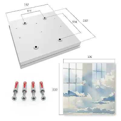 Decorative key box Cloudy sky in shades of blue