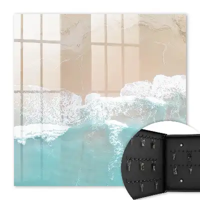 Decorative key box Beach relaxation beige sand