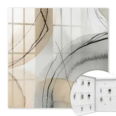 Key cabinet Calming elegance in beige and gray