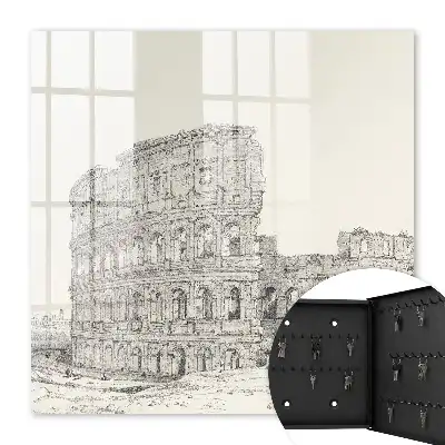 Decorative key box Ancient amphitheater of ancient architecture