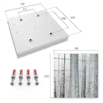 Wall mounted key box Birches, nature's charm