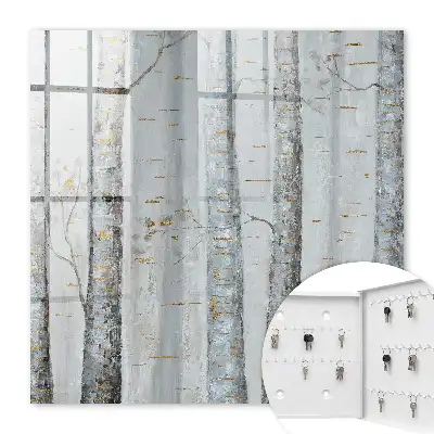 Wall mounted key box Birches, nature's charm