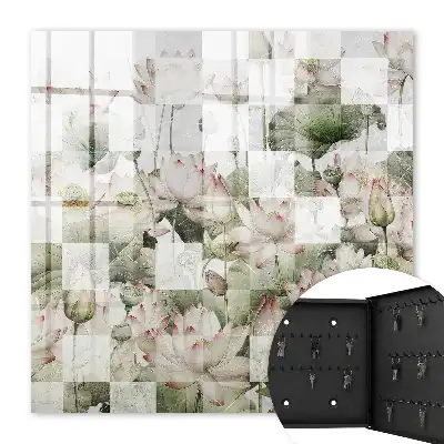 Key box for home Geometric lilies in the background