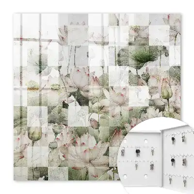 Key box for home Geometric lilies in the background
