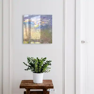 Wall mounted key cabinet Lilies in the background