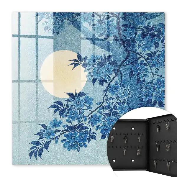 Wall mounted key box Full moon night