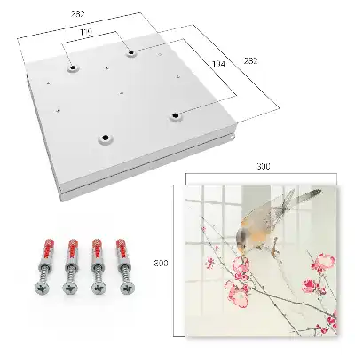 Key box for home Bird flowers subtle style