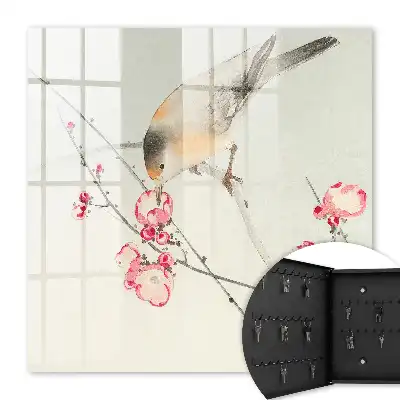 Key box for home Bird flowers subtle style