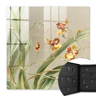 Key cabinet Flowers vines green vegetation