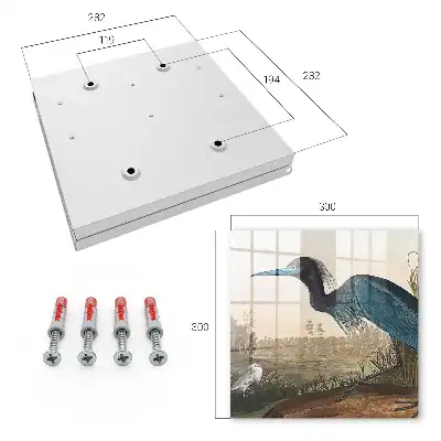 Wall mounted key box An exotic bird full of vegetation