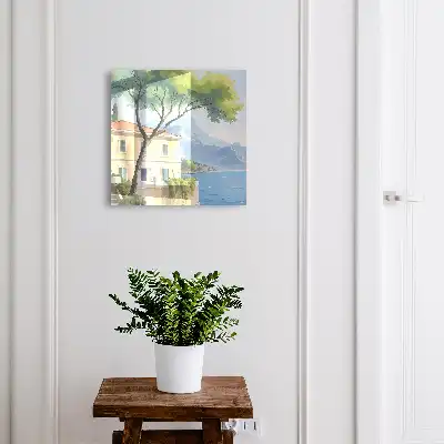 Wall mounted key cabinet The peace of nature by the lake