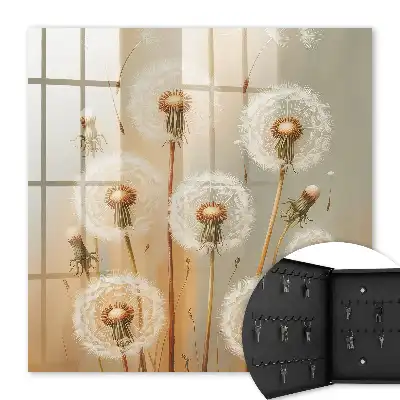 Key cabinet Dandelions the beauty of beige and white