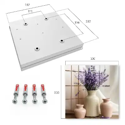 Wall mounted key cabinet Flowers in a cream vase