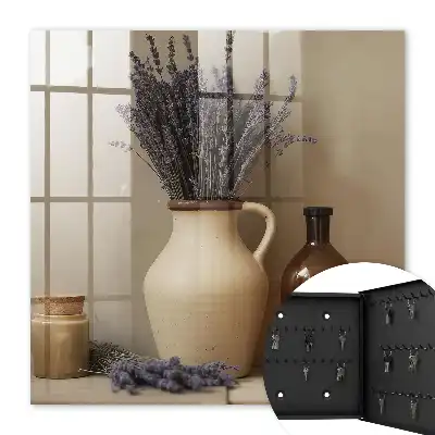 Key cabinet Lavender cream vase