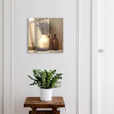 Key cabinet Lavender cream vase
