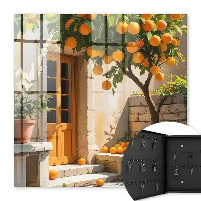 Key box for home Orange garden tree