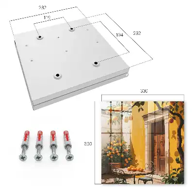 Wall mounted key cabinet Orange metal patio with chairs