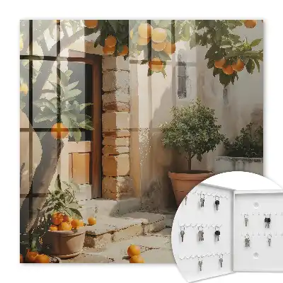 Key box for home Orange garden in an old building