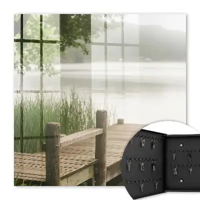 Wall mounted key box Lake peace surrounded by greenery