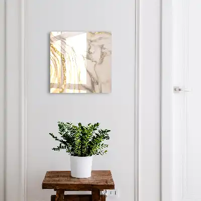 Key box for home Marble veins with yellow lines