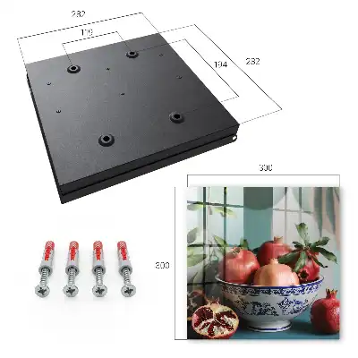 Decorative key box Navy blue fruit against a green background