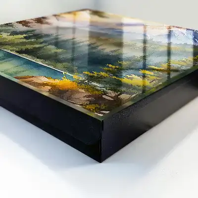 Key box for home Mountain landscape of lakes and forests