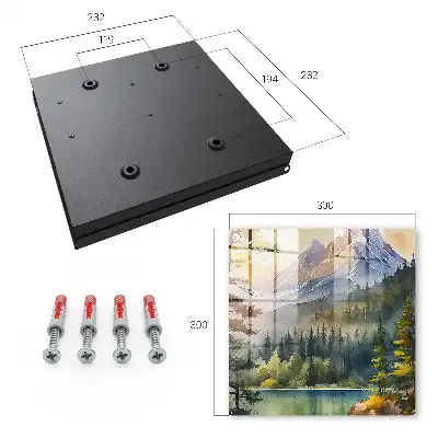 Key box for home Mountain landscape of lakes and forests