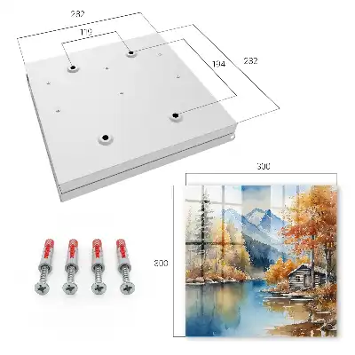 Decorative key box Mountain autumn with mountains and river
