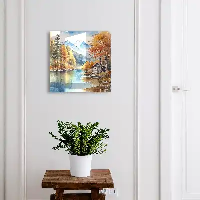 Decorative key box Mountain autumn with mountains and river