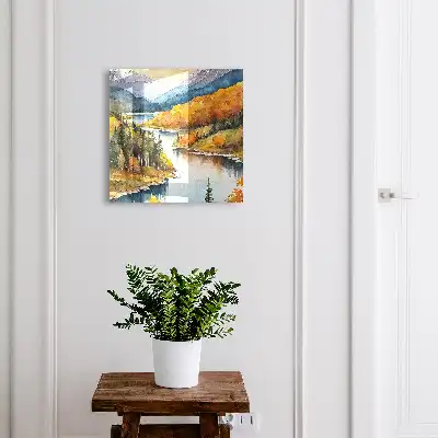 Key box for home Mountain autumn in a forest with mountains