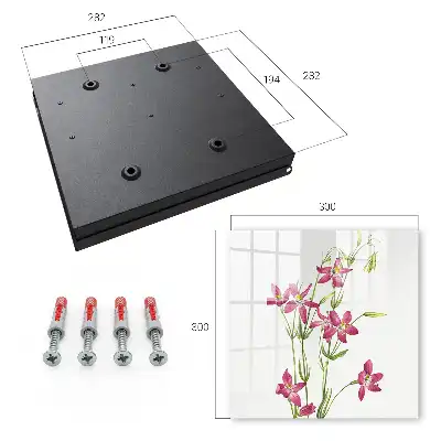 Key cabinet Pink flowers in the light background