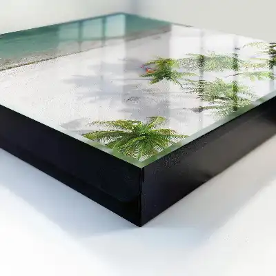 Wall mounted key cabinet Tropical blue water beach