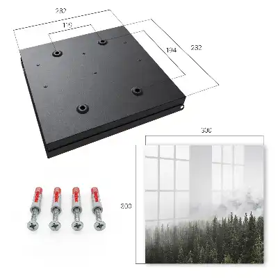 Key box for home Foggy pines highlighted with greenery