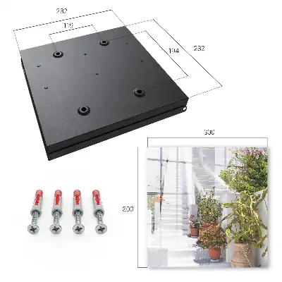 Decorative key box Stairs with potted plants