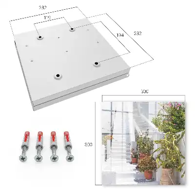 Decorative key box Stairs with potted plants
