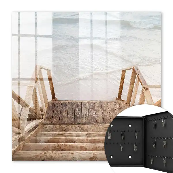 Wall mounted key cabinet Beach, peace and quiet on the shore