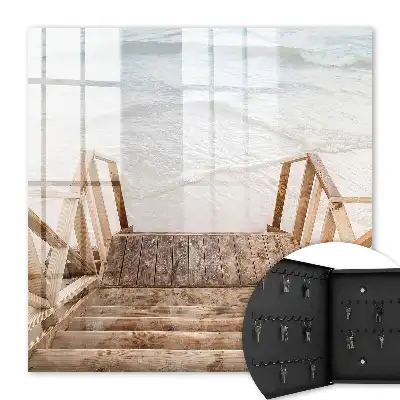 Wall mounted key cabinet Beach, peace and quiet on the shore