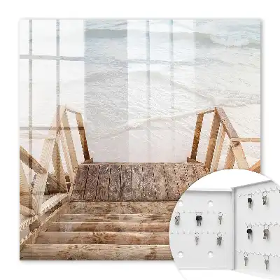 Wall mounted key cabinet Beach, peace and quiet on the shore