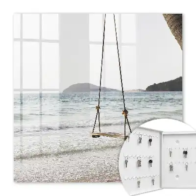 Wall mounted key box Beach idyll by the sea