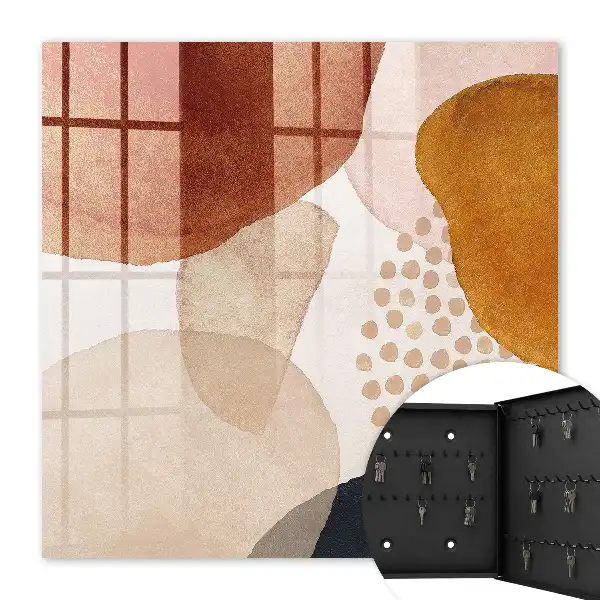 Key cabinet Abstract spots of warm shades